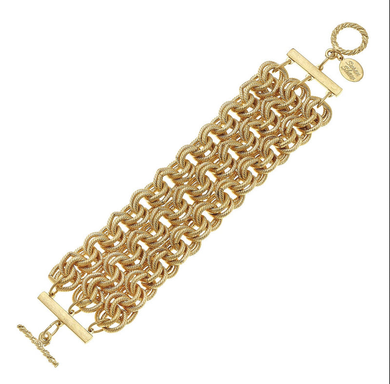 Multi-strand  gold chain bracelet