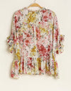 Floral ruffle blouse