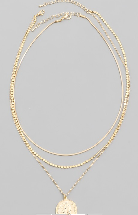 Layered Necklace in Gold