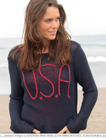 USA Wooden Ships Sweater by Paola Buendia