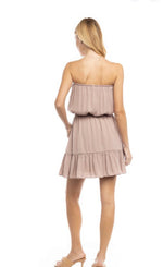 Strapless Tiered mini dress