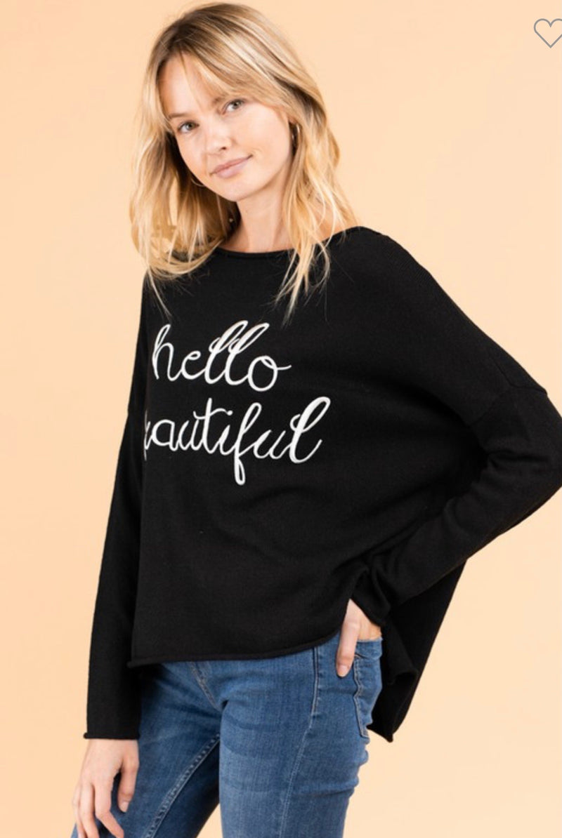 Gilli Hello Beautiful embroidered sweater