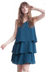 One shoulder ruffled dress