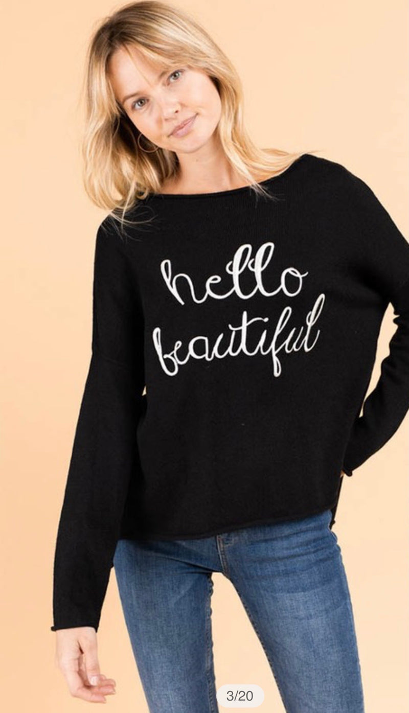 Gilli Hello Beautiful embroidered sweater
