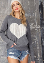 Heart knit sweater