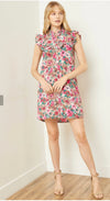 Floral print ruffle dress