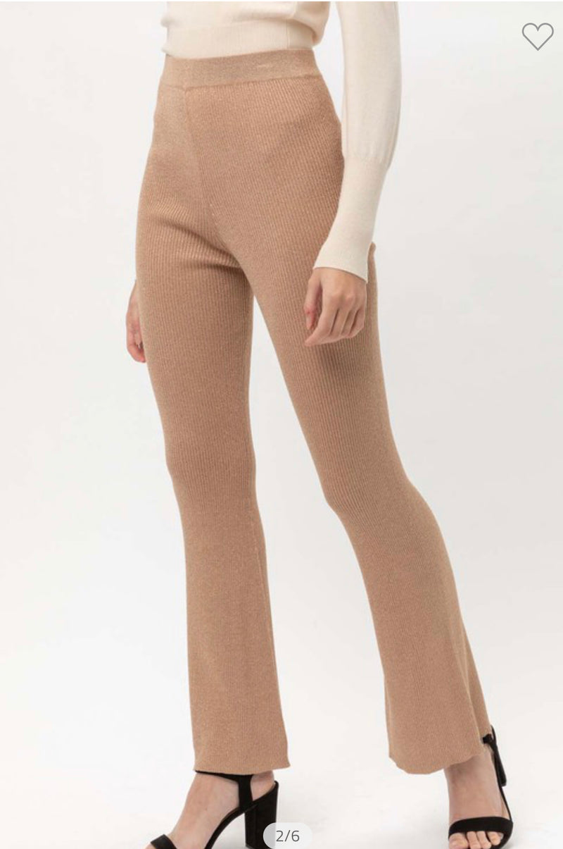 Suede Bell Bottom Pants