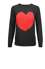 Black Sweater with a Red Heart