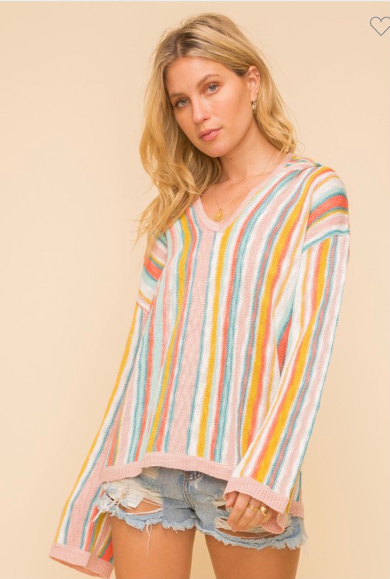 Striped Summer sweater hoodie!