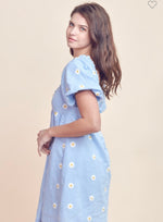 Embroidered daisy dress