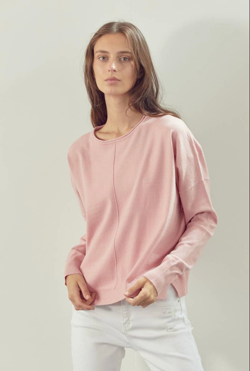 Crewneck lighweight pink sweater