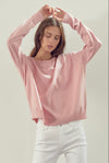 Crewneck lighweight pink sweater