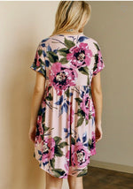 Floral knit tiered dress
