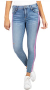 Kut from the Kloth pink stripe skinnyjeans