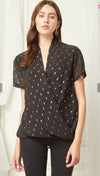 Gold Flecked Short-sleeve Top from Entro